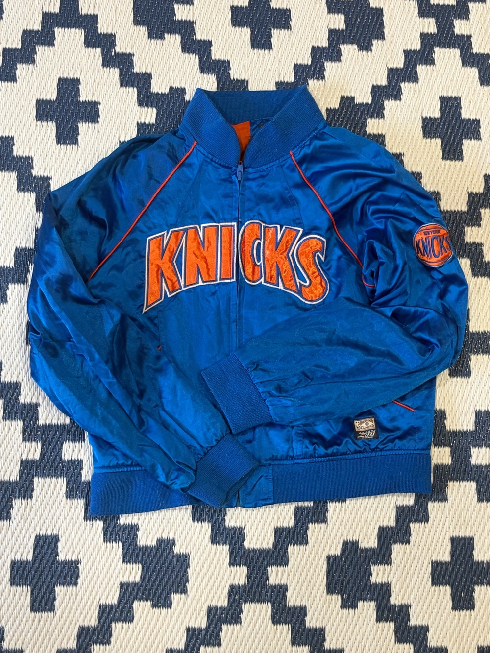 New York Knicks Hardwood Classics Zip Up Jacket Size L G-III Carl Banks